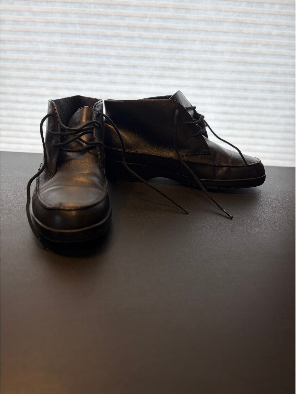 LifeStride Vintage Y2K Black Faux Leather Lace-Up Comfort Chukka Booties 7M 1282